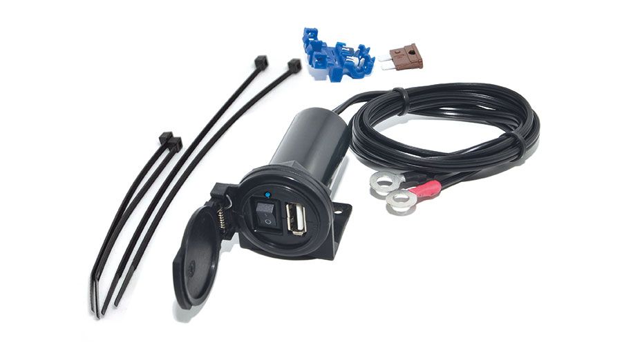BMW R1200GS (04-12), R1200GS Adv (05-13) & HP2 USB Steckdose mit On/Off-Schalter