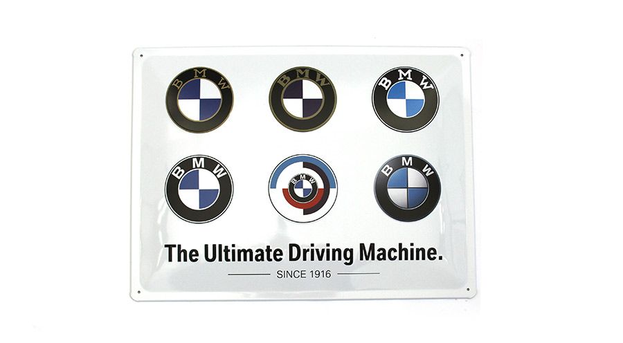 BMW R1200GS (04-12), R1200GS Adv (05-13) & HP2 Blechschild BMW - Logo Evolution