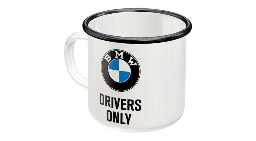 BMW F800R Emaille-Becher BMW Drivers Only